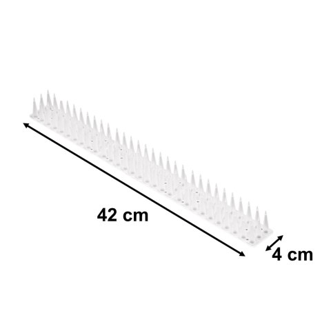 Kolce na gołębie listwa na ptaki odstraszasz plastikowe gęste białe 8el. 43 cm Kik Sp. z o. o. Sp. k.