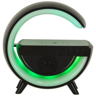 Lampka LED Gamingowa RGB głośnik ładowarka indukcyjna czarna Kik Sp. z o. o. Sp. k.