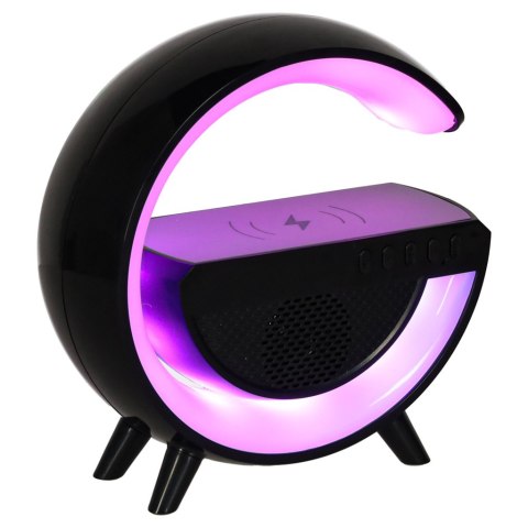 Lampka LED Gamingowa RGB głośnik ładowarka indukcyjna czarna Kik Sp. z o. o. Sp. k.