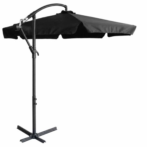 Parasol ogrodowy LUARO duży składany z wysięgnikiem 290cm czarny Kik Sp. z o. o. Sp. k.