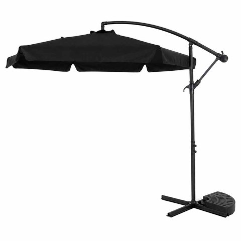 Parasol ogrodowy LUARO duży składany z wysięgnikiem 290cm czarny Kik Sp. z o. o. Sp. k.