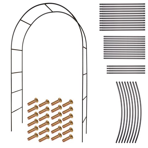 Pergola ogrodowa LUARO łuk uchwyt na róże kwiaty bluszcz pnącza metalowa 240 x 140 cm Kik Sp. z o. o. Sp. k.