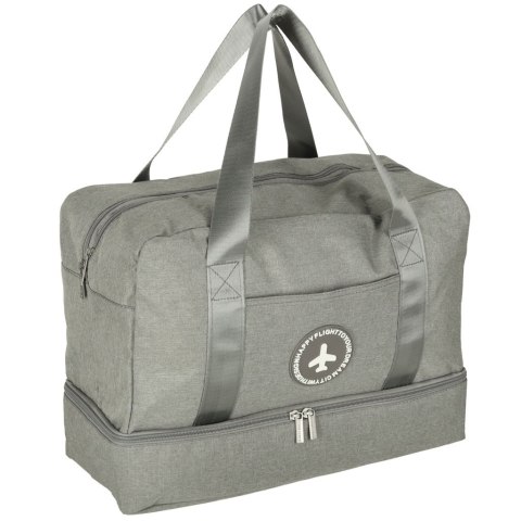 Torba podróżna bagaż podręczny do samolotu podróżna turystyczna pojemna uchwyt kieszenie 39x18x30 szara Kik Sp. z o. o. Sp. k.