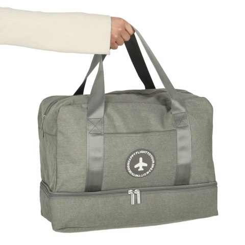 Torba podróżna bagaż podręczny do samolotu podróżna turystyczna pojemna uchwyt kieszenie 39x18x30 szara Kik Sp. z o. o. Sp. k.