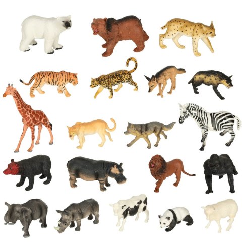 Figurki zwierząt zwierzęta zoo safari farma akcesoria skrzynka 59 elementów Kik Sp. z o. o. Sp. k.