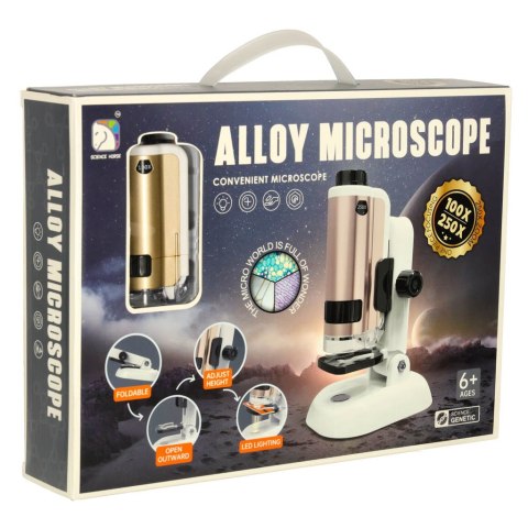 Mikroskop kieszonkowy szkolny edukacyjny naukowy mini LED akcesoria Kik Sp. z o. o. Sp. k.