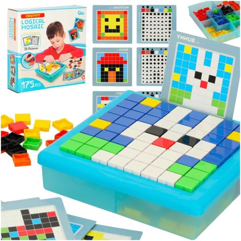 Układanka kreatywna logiczna klocki puzzle mozaika 175 elementów Kik Sp. z o. o. Sp. k.