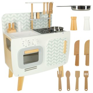 Kuchnia dla dzieci drewniana MDF LULILO RETRO akcesoria 73cm Kik Sp. z o. o. Sp. k.