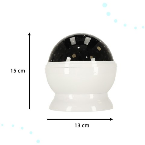 Lampka nocna projektor gwiazd 2w1 USB biała Kik Sp. z o. o. Sp. k.