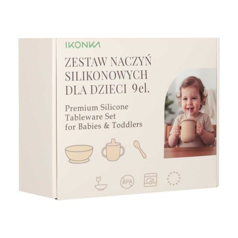 Naczynia silikonowe dla dzieci niemowląt krab zestaw 9 elementów fioletowy Kik Sp. z o. o. Sp. k.