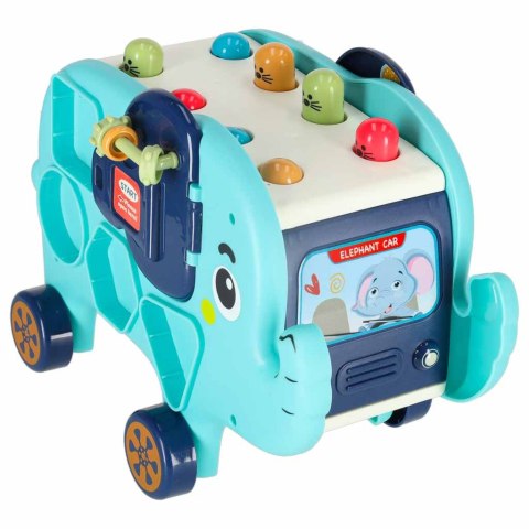 Słonik tablica manipulacyjna montessori wbijak sorter klocki młotek 26cm Kik Sp. z o. o. Sp. k.