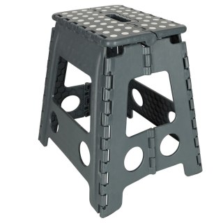 Stołek taboret składany antypoślizgowy 39,5 cm ciemny szary Kik Sp. z o. o. Sp. k.