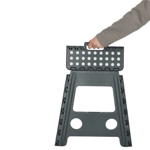 Stołek taboret składany antypoślizgowy 39,5 cm ciemny szary Kik Sp. z o. o. Sp. k.