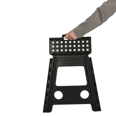 Stołek taboret składany antypoślizgowy 39,5 cm czarny Kik Sp. z o. o. Sp. k.