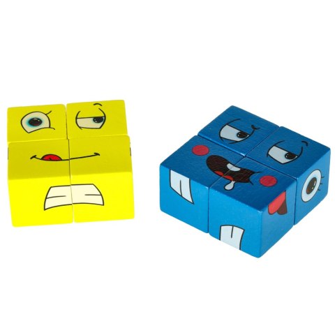 Gra edukacyjne wyzwania nauka emocji klocki drewniane Kik Sp. z o. o. Sp. k.