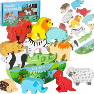 Gra zręcznościowa montessori układanka balansująca klocki zwierzątka drewniane Kik Sp. z o. o. Sp. k.