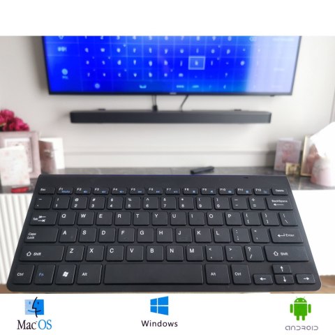 Klawiatura bezprzewodowa Smart TV czarna Kik Sp. z o. o. Sp. k.