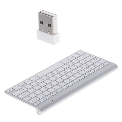 Klawiatura bezprzewodowa Smart TV srebrna Kik Sp. z o. o. Sp. k.