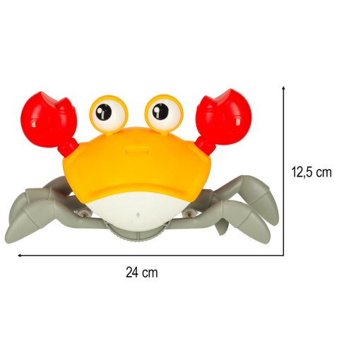 Krab uciekający pełzający czujnik interaktywna akumulator USB czerwony Kik Sp. z o. o. Sp. k.