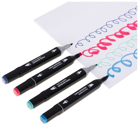 Markery dwustronne mazaki alkoholowe w etui 80 + podstawka Kik Sp. z o. o. Sp. k.
