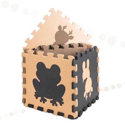 Mata edukacyjna piankowa puzzle beż 85 x 85 cm 9 elementów Kik Sp. z o. o. Sp. k.