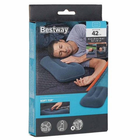 Poduszka dmuchana turystyczna welurowa BESTWAY 67121 granatowa Kik Sp. z o. o. Sp. k.
