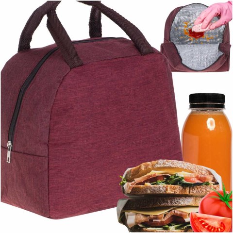 Torba termiczna na lunch jedzenie śniadaniowa izolacyjna czerwona Kik Sp. z o. o. Sp. k.