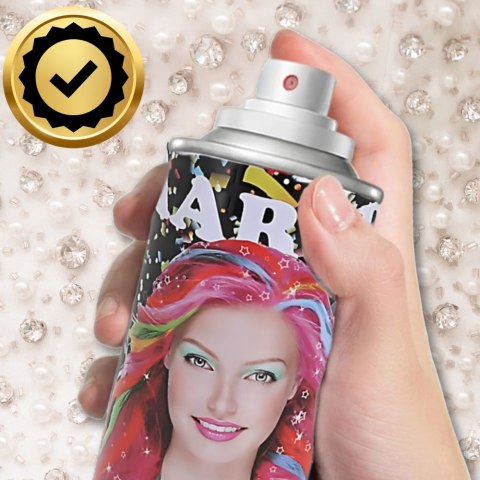 KOLORYZUJĄCY SPRAY DO WŁOSÓW LAKIER CZERWONY BROKAT 250 ml