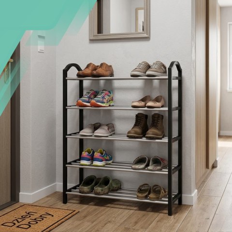 SZAFKA NA BUTY OBUWIE PÓŁKA REGAŁ STOJAK LOFTOWY DO PRZEDPOKOJU CZARNY LOFT