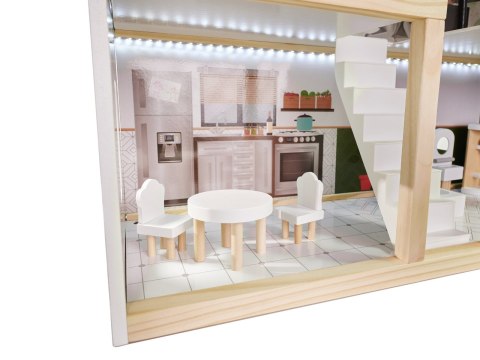 Domek dla lalek drewniany LULILO FLORO boho LED 78cm Kik Sp. z o. o. Sp. k.