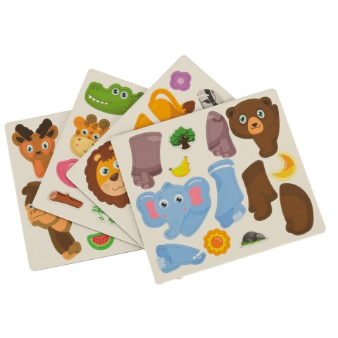 Książeczka magnetyczna układanka puzzle na magnes zwierzęta safari 47el. Kik Sp. z o. o. Sp. k.