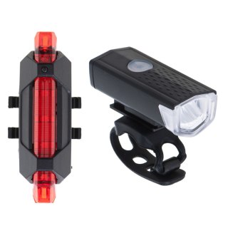 Lampka rowerowa LED RALLEX zestaw tył-przód na rower kierownicę USB SHANGHAI RALLEX INDUSTRIAL