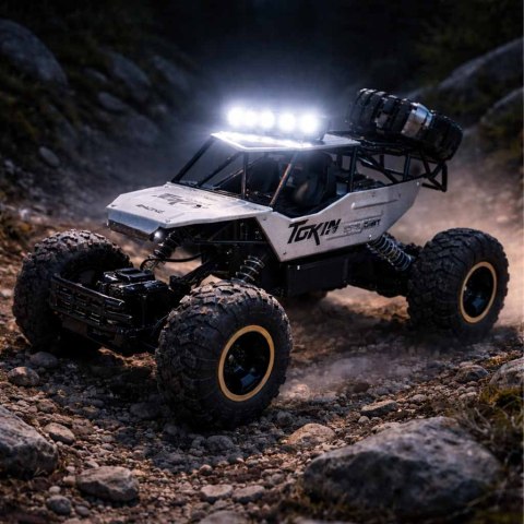 Samochód zdalnie sterowany na pilota RC Rock Crawler 1:12 4WD METAL srebrny Kik Sp. z o. o. Sp. k.