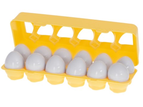 Układanka edukacyjna sorter dopasuj kształty jajka 12 sztuk Kik Sp. z o. o. Sp. k.
