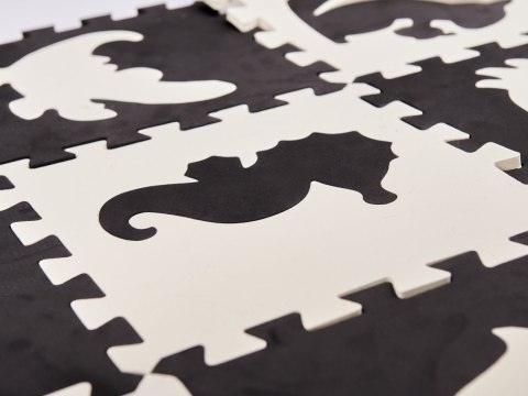 Mata edukacyjna piankowa puzzle 114 x 114 x 1 cm czarna 25 elementów Kik Sp. z o. o. Sp. k.