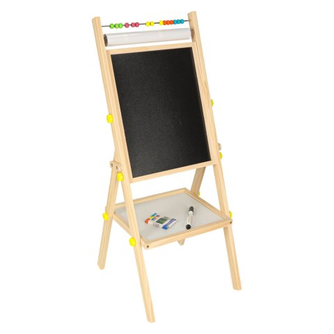 Tablica magnetyczna kredowa dwustronna drewniana literki kreda 38x37x90cm Kik Sp. z o. o. Sp. k.