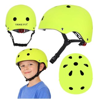 Kask rowerowy dla dziecka Trike Fix dziecięcy regulowany LED S 48-54cm zielony jasny Kik Sp. z o. o. Sp. k.