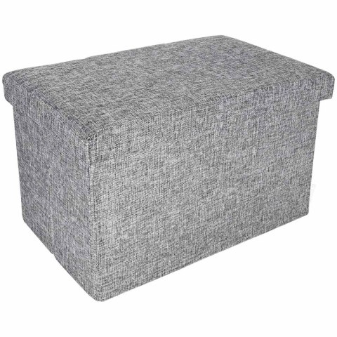 Pufa ze schowkiem do siedzenia otwierana składana 50x31x31cm szara Kik Sp. z o. o. Sp. k.