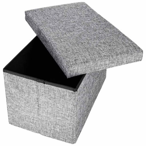 Pufa ze schowkiem do siedzenia otwierana składana 50x31x31cm szara Kik Sp. z o. o. Sp. k.