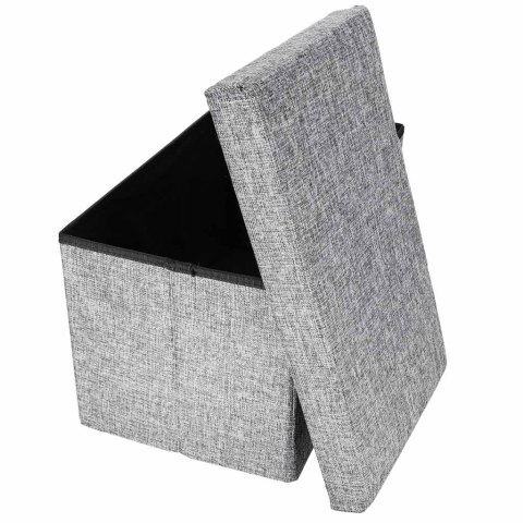 Pufa ze schowkiem do siedzenia otwierana składana 50x31x31cm szara Kik Sp. z o. o. Sp. k.