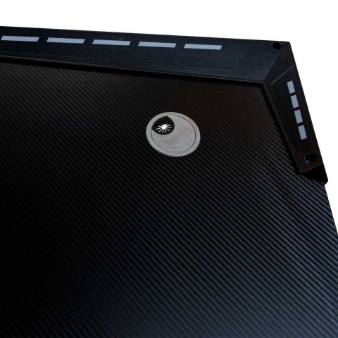 Biurko gamingowe LED podświetlenie RGB uchwyty komputerowe dla gracza 120x60cm Kik Sp. z o. o. Sp. k.