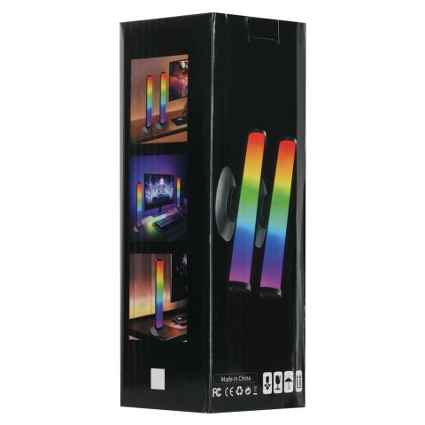 Lampka na biurko LED gamingowa RGB kolumny słupki na pilot zestaw 2 sztuki Kik Sp. z o. o. Sp. k.