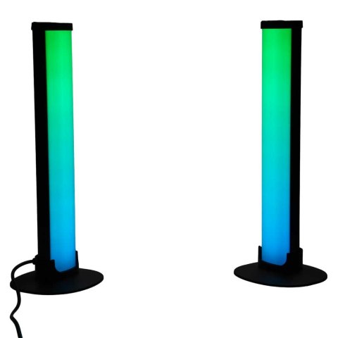 Lampka na biurko LED gamingowa RGB kolumny słupki na pilot zestaw 2 sztuki Kik Sp. z o. o. Sp. k.
