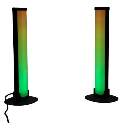 Lampka na biurko LED gamingowa RGB kolumny słupki na pilot zestaw 2 sztuki Kik Sp. z o. o. Sp. k.