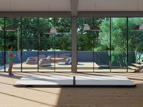 AIRTRACK MATERAC GIMNASTYCZNY ŚĆIEŻKA AKROBATYCZNA NIEBIESKA 400X100X20 HaloFuture