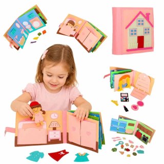 Książeczka sensoryczna edukacyjna filcowa 3D manipulacyjna ruchome elementy dom Kik Sp. z o. o. Sp. k.