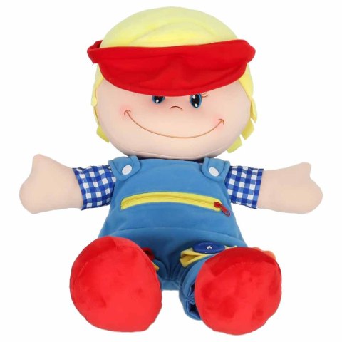 Lalka maskotka przytulanka zabawka edukacyjna nauka ubierania chłopiec Kik Sp. z o. o. Sp. k.
