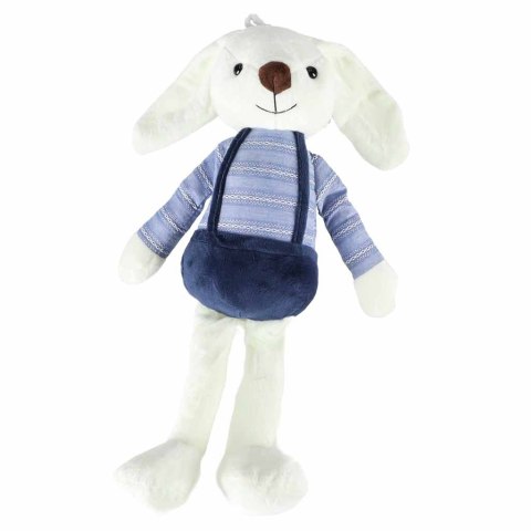 Maskotka pluszak przytulanka królik w niebieskich spodenkach 36 cm Kik Sp. z o. o. Sp. k.