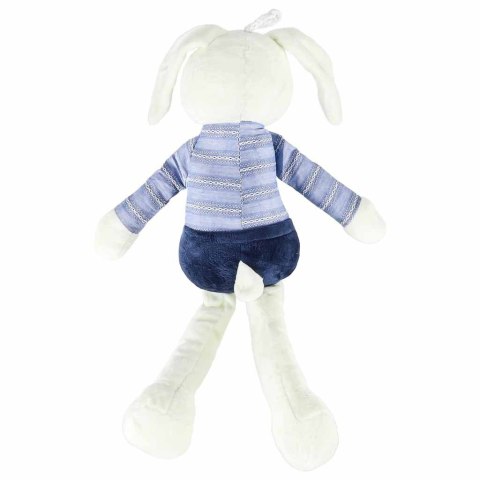 Maskotka pluszak przytulanka królik w niebieskich spodenkach 36 cm Kik Sp. z o. o. Sp. k.