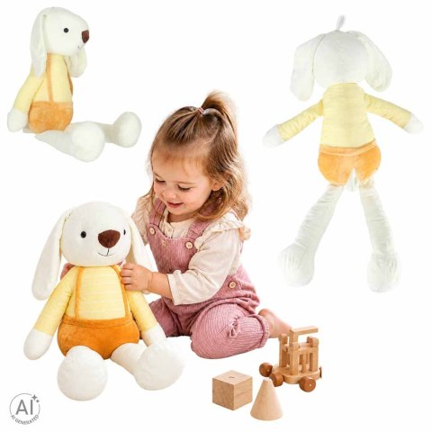 Maskotka pluszak przytulanka królik w żółtych spodenkach 70 cm Kik Sp. z o. o. Sp. k.